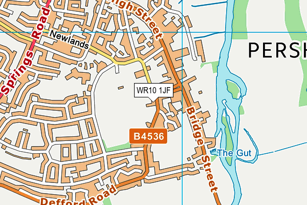 WR10 1JF map - OS VectorMap District (Ordnance Survey)