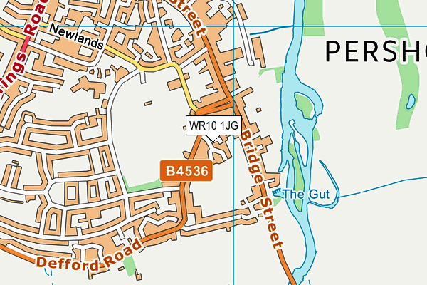 WR10 1JG map - OS VectorMap District (Ordnance Survey)