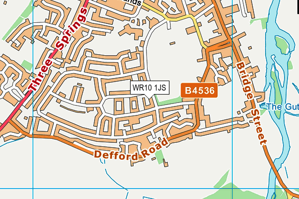 WR10 1JS map - OS VectorMap District (Ordnance Survey)