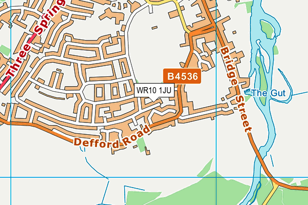WR10 1JU map - OS VectorMap District (Ordnance Survey)