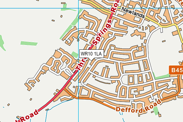WR10 1LA map - OS VectorMap District (Ordnance Survey)