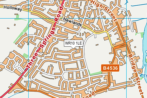 WR10 1LE map - OS VectorMap District (Ordnance Survey)