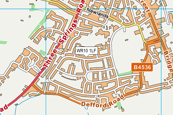 WR10 1LF map - OS VectorMap District (Ordnance Survey)