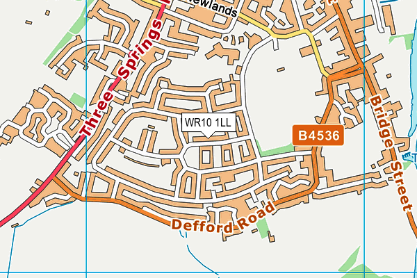 WR10 1LL map - OS VectorMap District (Ordnance Survey)