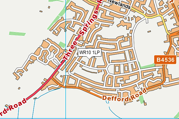 WR10 1LP map - OS VectorMap District (Ordnance Survey)