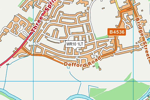 WR10 1LT map - OS VectorMap District (Ordnance Survey)
