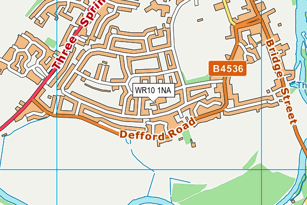 WR10 1NA map - OS VectorMap District (Ordnance Survey)