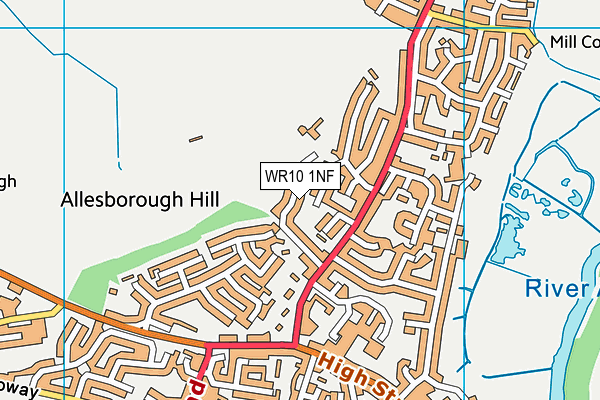 WR10 1NF map - OS VectorMap District (Ordnance Survey)