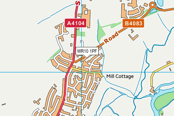 WR10 1PF map - OS VectorMap District (Ordnance Survey)