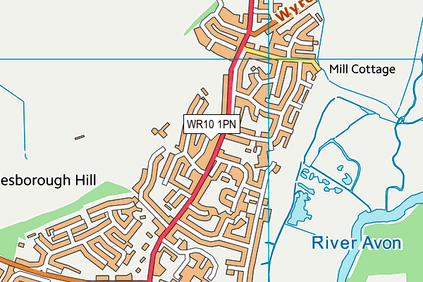 WR10 1PN map - OS VectorMap District (Ordnance Survey)