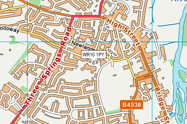 WR10 1PY map - OS VectorMap District (Ordnance Survey)
