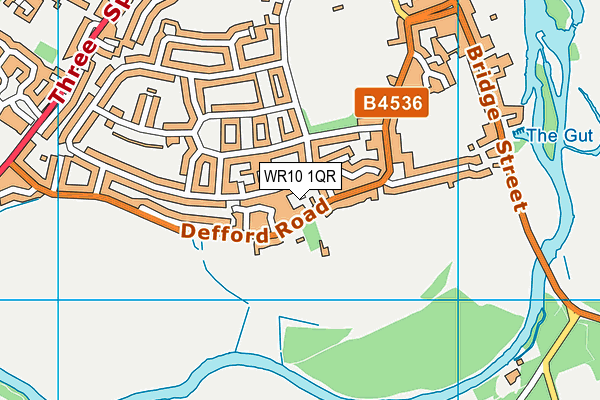 WR10 1QR map - OS VectorMap District (Ordnance Survey)