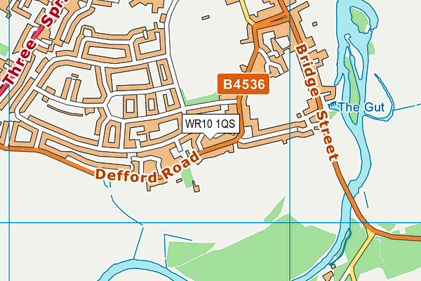 WR10 1QS map - OS VectorMap District (Ordnance Survey)