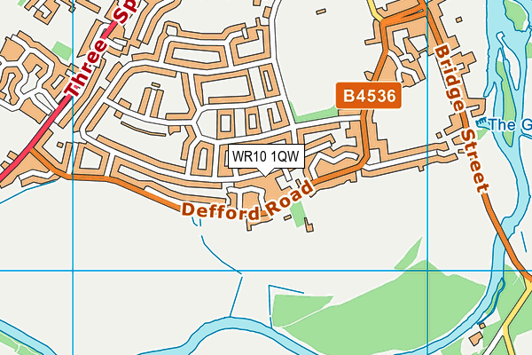 WR10 1QW map - OS VectorMap District (Ordnance Survey)