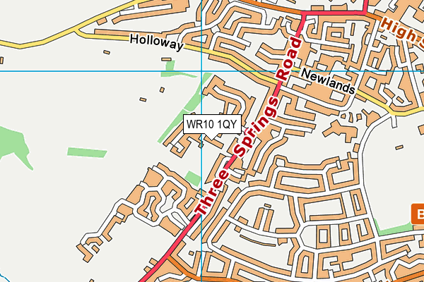 WR10 1QY map - OS VectorMap District (Ordnance Survey)