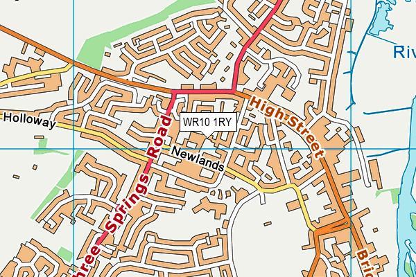 WR10 1RY map - OS VectorMap District (Ordnance Survey)