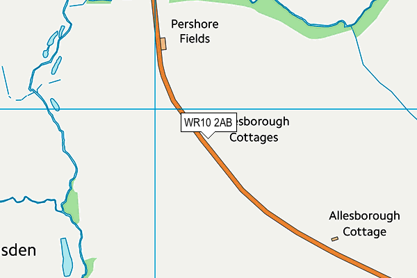 WR10 2AB map - OS VectorMap District (Ordnance Survey)