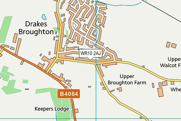 WR10 2AJ map - OS VectorMap District (Ordnance Survey)