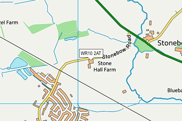 WR10 2AT map - OS VectorMap District (Ordnance Survey)