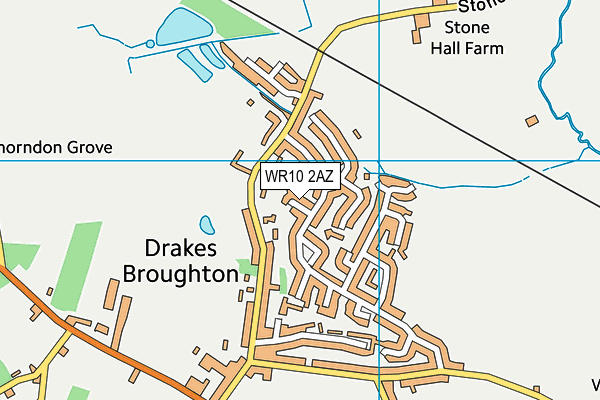 WR10 2AZ map - OS VectorMap District (Ordnance Survey)