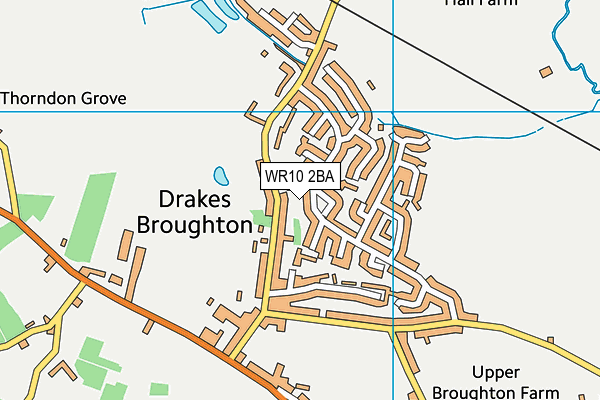 WR10 2BA map - OS VectorMap District (Ordnance Survey)