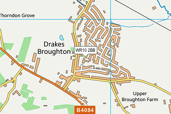 WR10 2BB map - OS VectorMap District (Ordnance Survey)