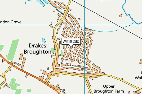 WR10 2BD map - OS VectorMap District (Ordnance Survey)