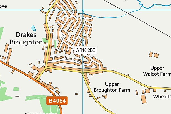 WR10 2BE map - OS VectorMap District (Ordnance Survey)