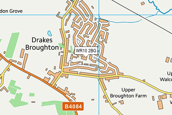 WR10 2BG map - OS VectorMap District (Ordnance Survey)