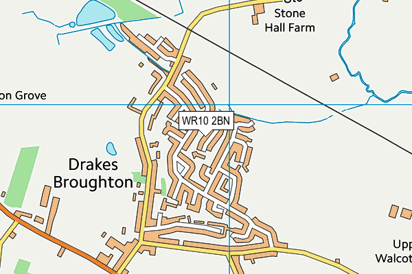 WR10 2BN map - OS VectorMap District (Ordnance Survey)