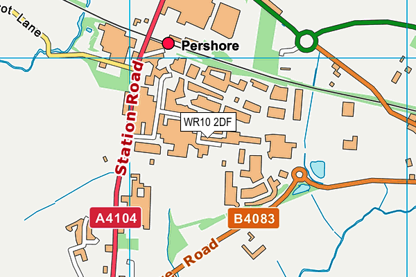 WR10 2DF map - OS VectorMap District (Ordnance Survey)