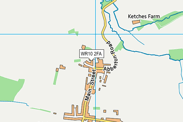 WR10 2FA map - OS VectorMap District (Ordnance Survey)