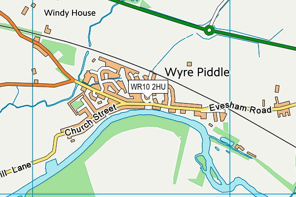 WR10 2HU map - OS VectorMap District (Ordnance Survey)