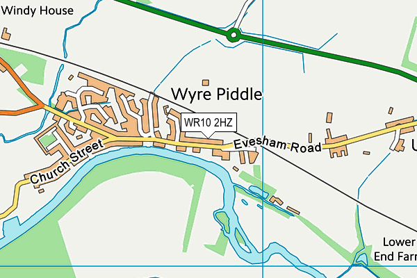 WR10 2HZ map - OS VectorMap District (Ordnance Survey)