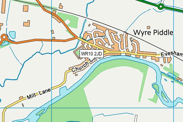 WR10 2JD map - OS VectorMap District (Ordnance Survey)