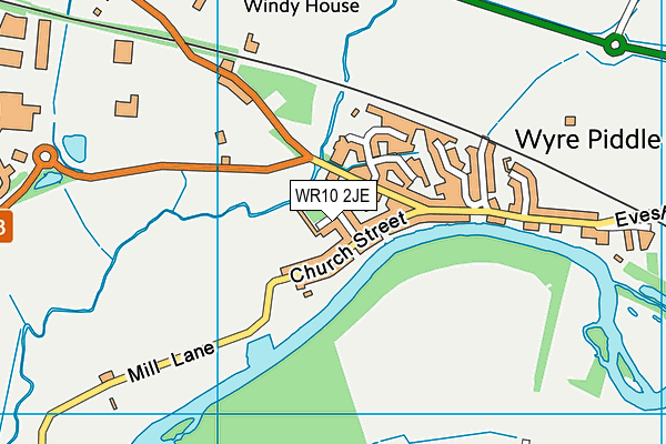 WR10 2JE map - OS VectorMap District (Ordnance Survey)