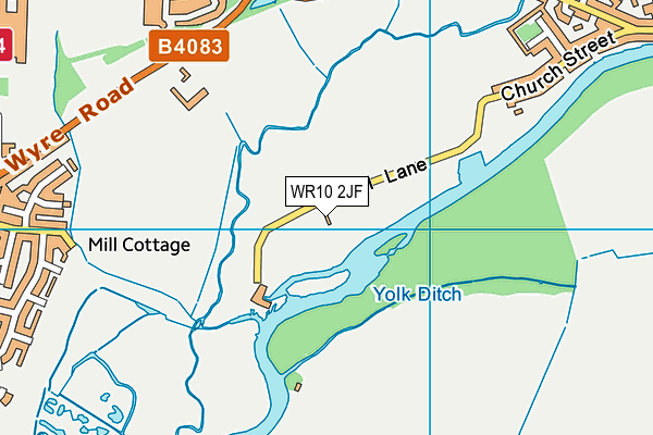 WR10 2JF map - OS VectorMap District (Ordnance Survey)