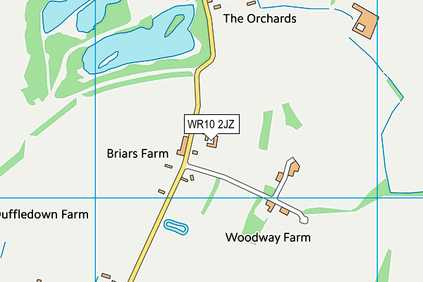 WR10 2JZ map - OS VectorMap District (Ordnance Survey)