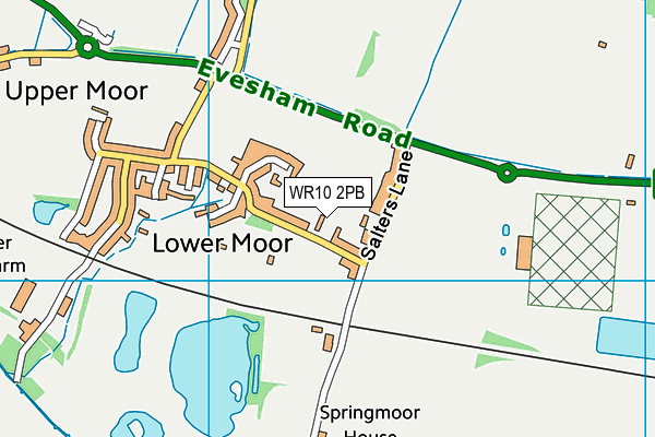 WR10 2PB map - OS VectorMap District (Ordnance Survey)