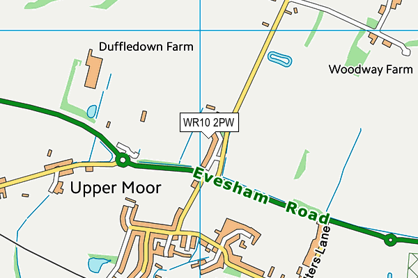 WR10 2PW map - OS VectorMap District (Ordnance Survey)