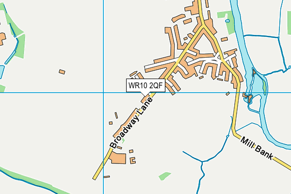 WR10 2QF map - OS VectorMap District (Ordnance Survey)