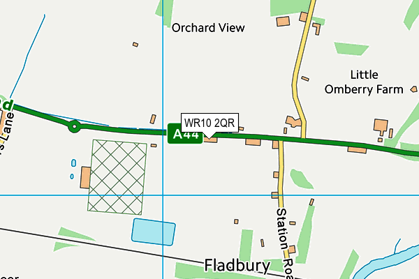 WR10 2QR map - OS VectorMap District (Ordnance Survey)