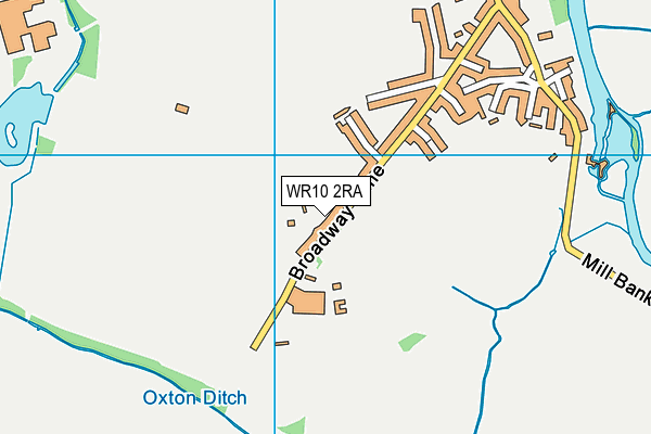 WR10 2RA map - OS VectorMap District (Ordnance Survey)