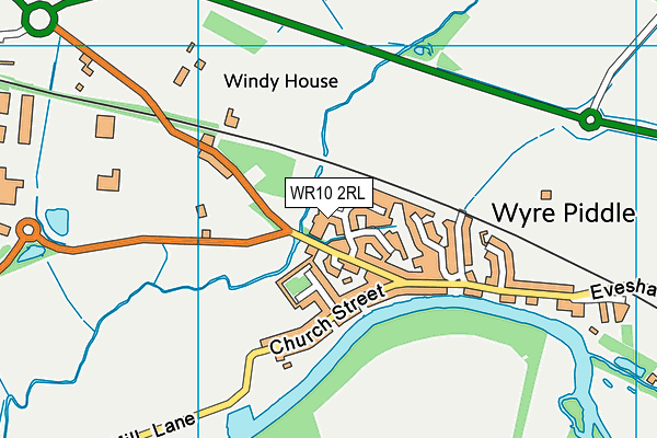 WR10 2RL map - OS VectorMap District (Ordnance Survey)