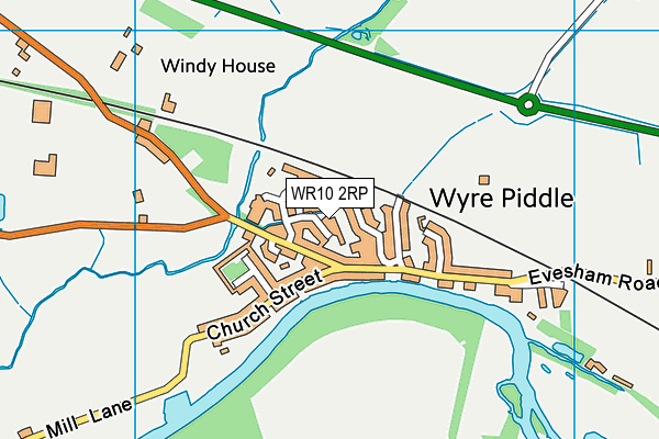 WR10 2RP map - OS VectorMap District (Ordnance Survey)