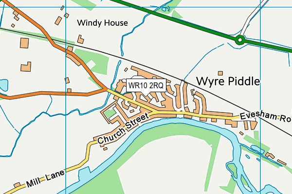 WR10 2RQ map - OS VectorMap District (Ordnance Survey)