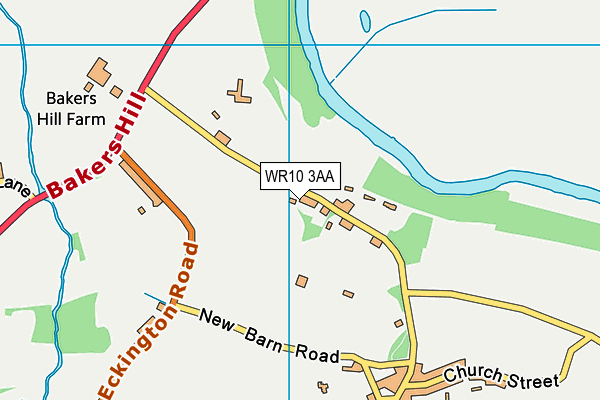 WR10 3AA map - OS VectorMap District (Ordnance Survey)