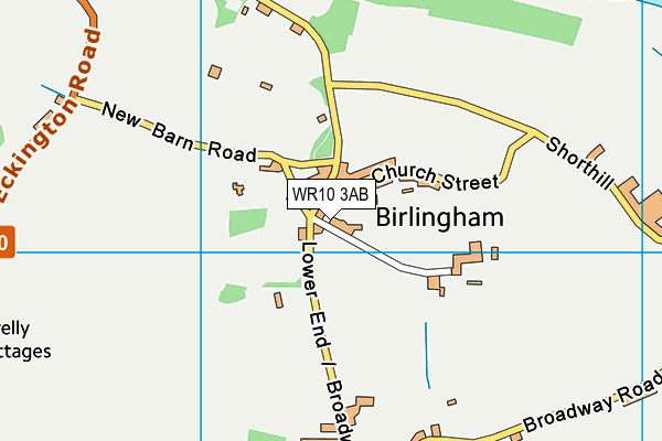 WR10 3AB map - OS VectorMap District (Ordnance Survey)