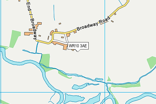 WR10 3AE map - OS VectorMap District (Ordnance Survey)