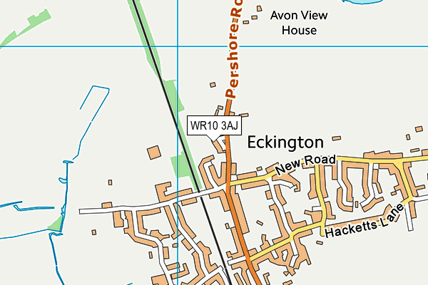 WR10 3AJ map - OS VectorMap District (Ordnance Survey)